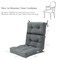 Tufted Outdoor Patio Chair Seating Pad with 4 Attached String Ties